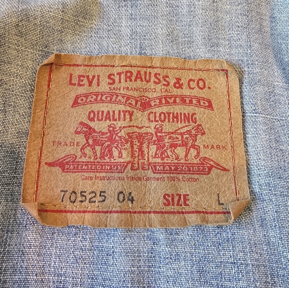 Levi's Vintage Y2K Women's Size Large Denim Chore Jacket Longline Snap Front - Picture 7 of 13